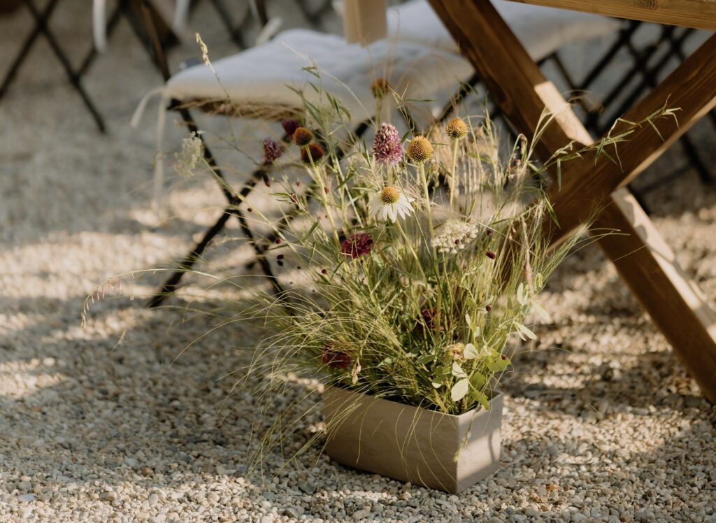 Allestimento floreale matrimonio in stile bucolico